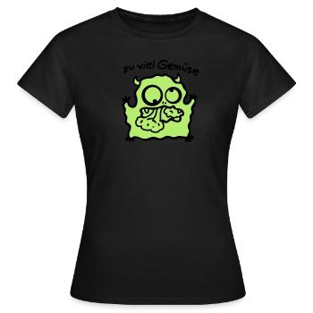 trop de légumes - T-shirt Femme - noir - Devant - AI Model Female 172 dark (172cm)