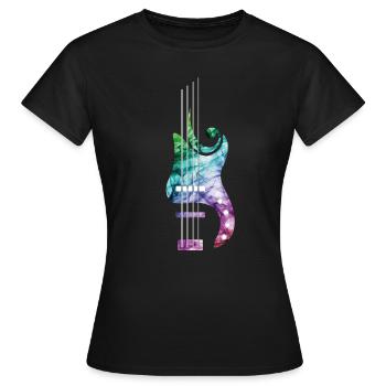 Bass-Lover | Bass | Bunt - Frauen T-Shirt - Schwarz - Vorne - AI Model Female 172 dark (172cm)