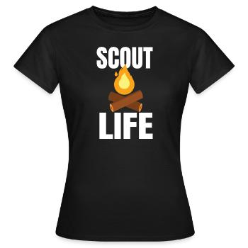 SCOUT: Scout Life - Frauen T-Shirt - Schwarz - Vorne - AI Model Female 172 dark (172cm)