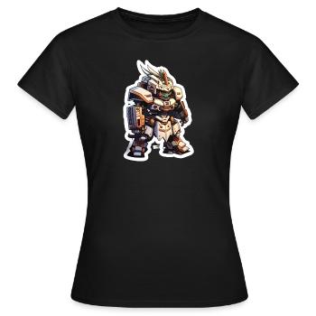 Chibi Bot - Frauen T-Shirt - Schwarz - Vorne - AI Model Female 172 dark (172cm)