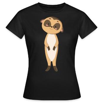 Meerkat Mongoose - Women's T-Shirt - black - Front - AI Model Female 172 dark (172cm)