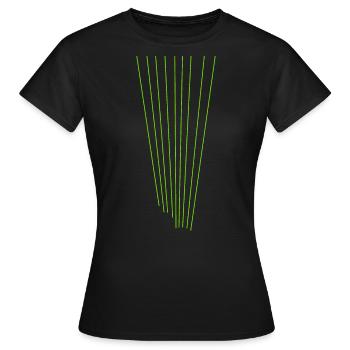 Laser - Frauen T-Shirt - Schwarz - Vorne - AI Model Female 172 dark (172cm)