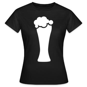 Bierglas Symbol - Frauen T-Shirt - Schwarz - Vorne - AI Model Female 172 dark (172cm)