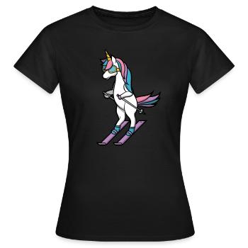 Apres Ski Party Crew Licorne amusant cabane de ski - T-shirt Femme - noir - Devant - AI Model Female 172 dark (172cm)