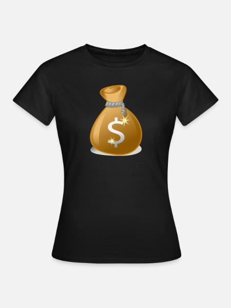 Geldsack - Frauen T-Shirt - Schwarz