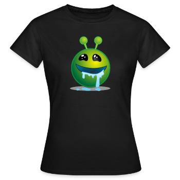 monstre vert - T-shirt Femme - noir - Devant - AI Model Female 172 dark (172cm)
