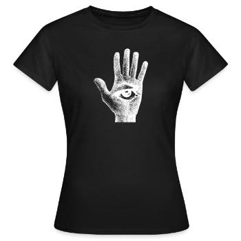 Hand Eye Seeing All - Women's T-Shirt - black - Front - AI Model Female 172 dark (172cm)