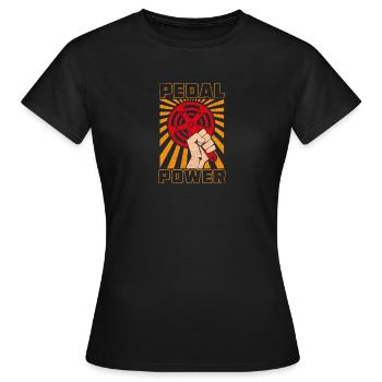 Puissance de pédale - T-shirt Femme - noir - Devant - AI Model Female 172 dark (172cm)