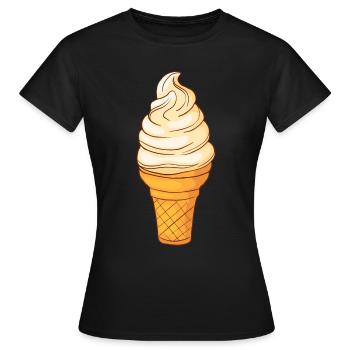 Softeis - Frauen T-Shirt - Schwarz - Vorne - AI Model Female 172 dark (172cm)