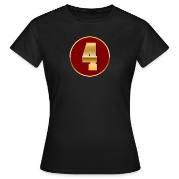 Numéro d’or 4 - T-shirt Femme - noir - Devant - AI Model Female 172 dark (172cm)