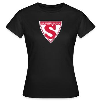 Supermama - T-shirt Femme - noir - Devant - AI Model Female 172 dark (172cm)