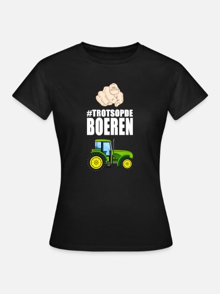 Trots op Boeren Tractor Design - Vrouwen T-shirt - zwart
