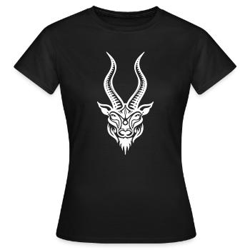Capricorne Superstition ésotérique Horoscope Zodiaque - T-shirt Femme - noir - Devant - AI Model Female 172 dark (172cm)