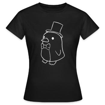 Pinguin Magier - Frauen T-Shirt - Schwarz - Vorne - AI Model Female 172 dark (172cm)