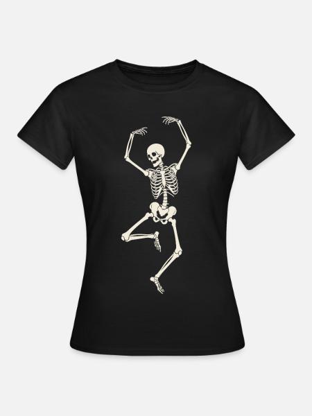 Tanzendes Skelett - Frauen T-Shirt - Schwarz