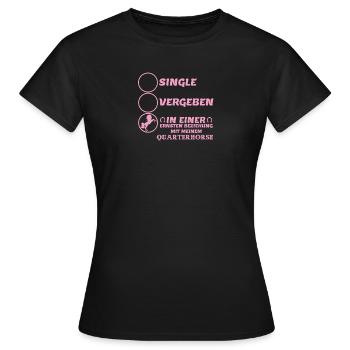Beziehung Quarterhorse - Frauen T-Shirt - Schwarz - Vorne - AI Model Female 172 dark (172cm)