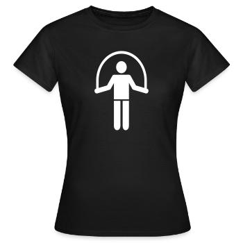 Jumping rope - Women's T-Shirt - black - Front - AI Model Female 172 dark (172cm)