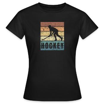 Hockey Sportart Leidenschaft Teamsports - Frauen T-Shirt - Schwarz - Vorne - AI Model Female 172 dark (172cm)