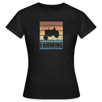 Agriculteur passionné Agriculture Crunge - T-shirt Femme - noir - Devant - AI Model Female 172 dark (172cm)