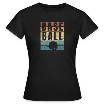 Baseball américain - T-shirt Femme - noir - Devant - AI Model Female 172 dark (172cm)