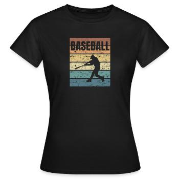 Baseball Baseball Bat Homerun Pitcher Catcher - T-shirt Femme - noir - Devant - AI Model Female 172 dark (172cm)