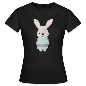 Hare spoon - Women's T-Shirt - black - Front - AI Model Female 172 dark (172cm)