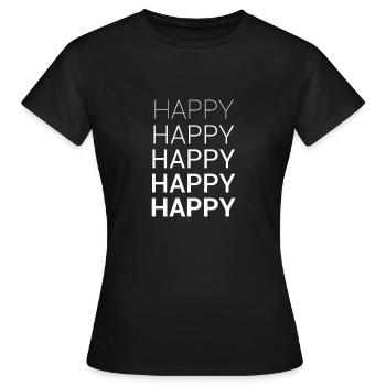 HEUREUX - T-shirt Femme - noir - Devant - AI Model Female 172 dark (172cm)