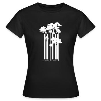 Barcode - Frauen T-Shirt - Schwarz - Vorne - AI Model Female 172 dark (172cm)