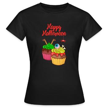 Halloween cupcake muffin cake baking sweets - Women's T-Shirt - black - Front - AI Model Female 172 dark (172cm)