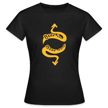 Beer In Beer Out - T-shirt Femme - noir - Devant - AI Model Female 172 dark (172cm)