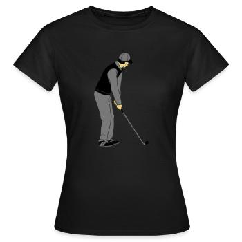 Jouer au golf Clipart - T-shirt Femme - noir - Devant - AI Model Female 172 dark (172cm)