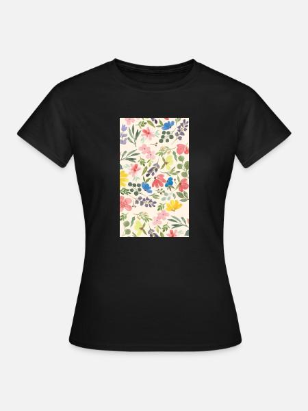 (flowerpower_boom) - Frauen T-Shirt - Schwarz