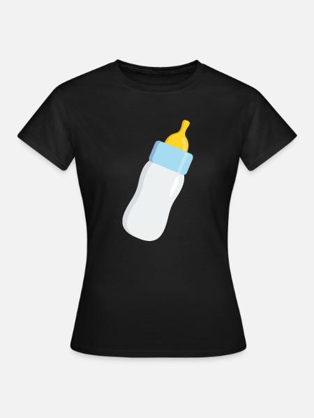 Baby Flasche - Frauen T-Shirt - Schwarz