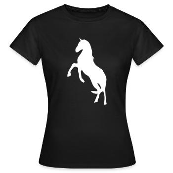 horse - Frauen T-Shirt - Schwarz - Vorne - AI Model Female 172 dark (172cm)
