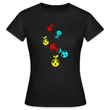 Planète Terre - T-shirt Femme - noir - Devant - AI Model Female 172 dark (172cm)