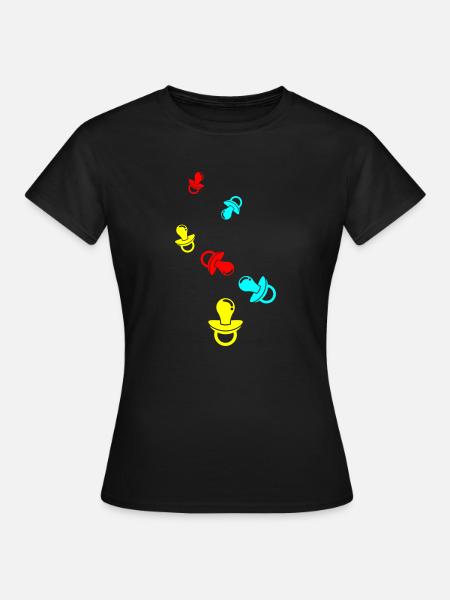 Schnuller Icon Symbol - Frauen T-Shirt - Schwarz