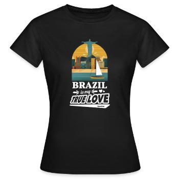 Brésil Rio de Janeiro Amérique du Sud Cadeau - T-shirt Femme - noir - Devant - AI Model Female 172 dark (172cm)