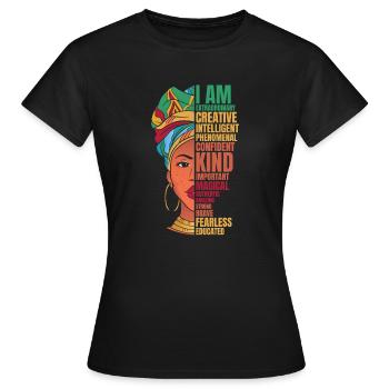 Frauen Empowerment Feminist Black Lives Matter Ges - Frauen T-Shirt - Schwarz - Vorne - AI Model Female 172 dark (172cm)