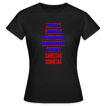 Wochenende - Frauen T-Shirt - Schwarz - Vorne - AI Model Female 172 dark (172cm)