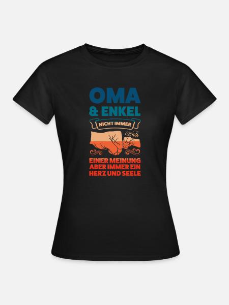 Oma & Enkel Familie Enkel Geschenk - Frauen T-Shirt - Schwarz