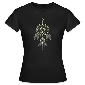 Traumfänger - Frauen T-Shirt - Schwarz - Vorne - AI Model Female 172 dark (172cm)