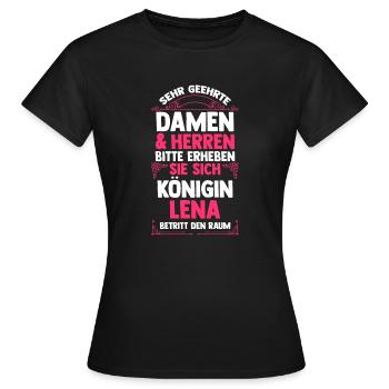 Lena - Frauen T-Shirt - Schwarz - Vorne - AI Model Female 172 dark (172cm)