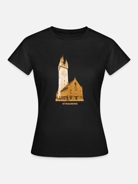 Straubing Rathaus Niederbayern Ostbayern - Frauen T-Shirt - Schwarz