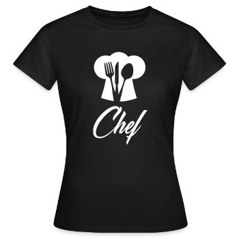 Chef cuisinier 4 - T-shirt Femme - noir - Devant - AI Model Female 172 dark (172cm)