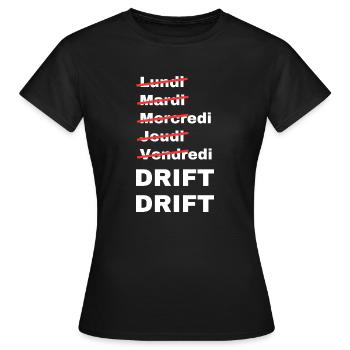 week-end drift - T-shirt Femme - noir - Devant - AI Model Female 172 dark (172cm)