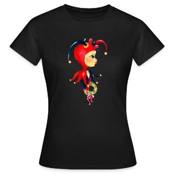 FOOL - Women's T-Shirt - black - Front - AI Model Female 172 dark (172cm)
