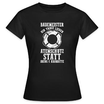 Rettungsschwimmer Bademeister - Frauen T-Shirt - Schwarz - Vorne - AI Model Female 172 dark (172cm)