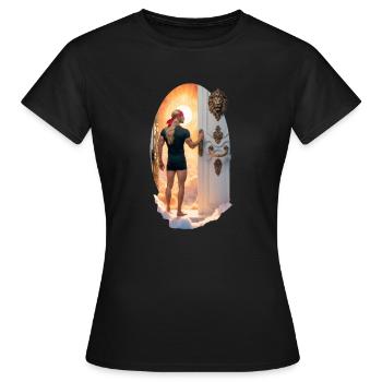 Die Pforte zum Himmel - Frauen T-Shirt - Schwarz - Vorne - AI Model Female 172 dark (172cm)