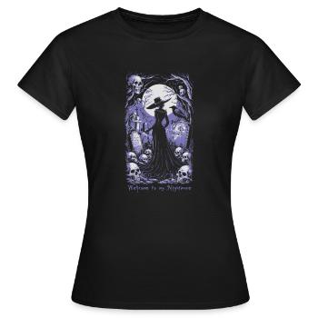 welcome to my nightmare 03 - Women's T-Shirt - black - Front - AI Model Female 172 dark (172cm)