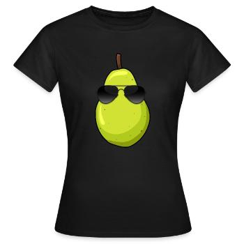Poire Poirier Fruit Vitamines Poire fraîche - T-shirt Femme - noir - Devant - AI Model Female 172 dark (172cm)